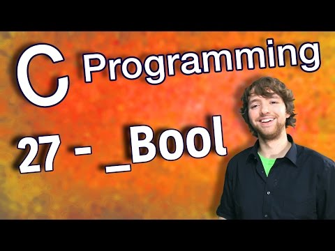 C Programming Tutorial 27 Bool Data Type