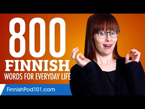 800 Finnish Words for Everyday Life - Basic Vocabulary #40