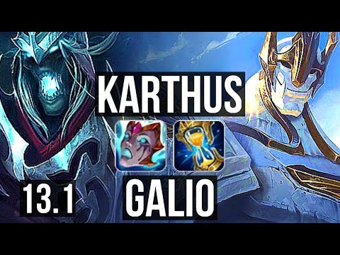 KARTHUS vs GALIO (MID) | 11/1/7, 1700+ games, 1.4M mastery, Legendary | KR Master | 13.1