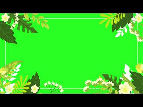 Marco floral chroma key