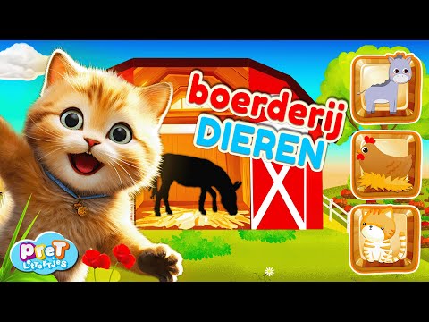 Pretlettertjes Boerderijdieren PRET deel 2 • Wie Zit Daar Verstopt? Eerste Woordjes & Dierengeluiden