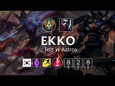 Ekko Top vs Aatrox - KR Challenger Patch 8.21