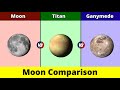 Moon vs Titan vs Ganymede | Ganymede vs Titan vs Moon | Moon Comparison | Data Duck 2.o