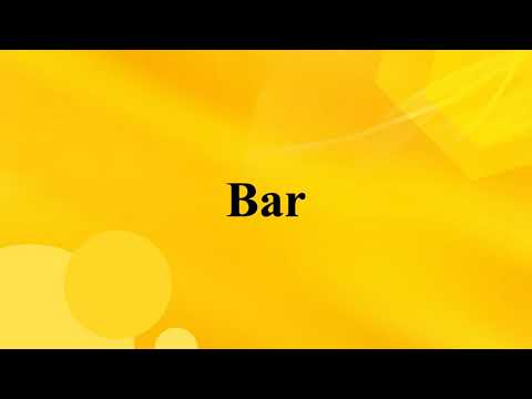 How to pronounce BAR in English in American accent.