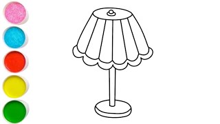Easy and Simple Lamp Drawing, Painting & Coloring For Kids and Toddlers_Child Art