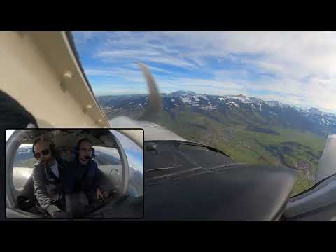 Timelapse VFR Flight Over Switzerland | Piper Archer II Hausen am Albis to St. Gallen Altenrhein