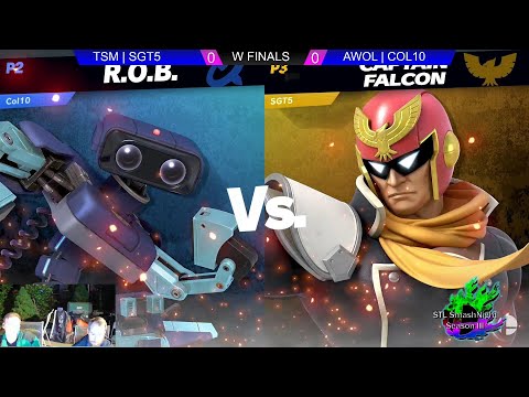 STL SmashNight S3T1 Grand Finals - AWOL | Col10 (R.O.B., Greninja) vs TSM | SGT5 (Captain Falcon)