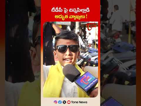 టీడీపీ పై చిన్నపిల్లాడి అద్భుత వ్యాఖ్యలు...!  #chandrababunaidu #tdp #apnews #naralokesh #tonenews