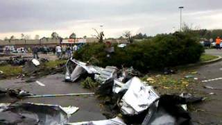 preview picture of video 'Sanford nc april 16th tornado destroyed businesses'