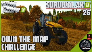 OWN THE MAP  CHALLENGE SURVIVAL 4X | 26 |  FARMING SIMULATOR 25 | FS25