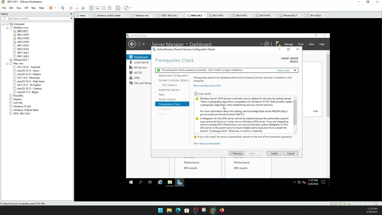 Lab Build 2 - Setting up The Domain, NFS, ISCSI for Windows and ESXi Hosts in the LAB environment.