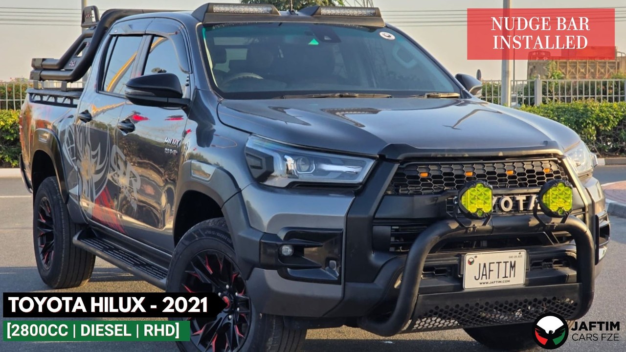 Toyota Hilux DOUBLE CABIN | RHD | 2021 | 2.8L DIESEL ENGINE | AUTOMATIC TRANSMISSION | NUDGE BAR video