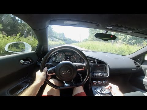 Audi R8 Six Speed Gated Manual V8 POV (ASMR)