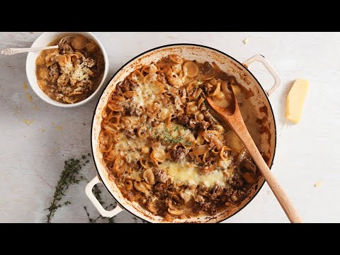 Cheesy French Onion Soup Pasta Casserole Recipe