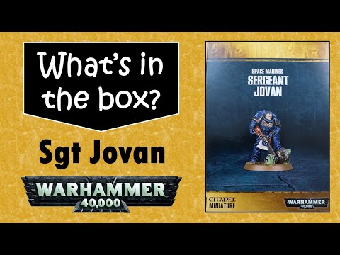 Space Marines Sergeant Jovan, store anniversary miniature: What's in the box?