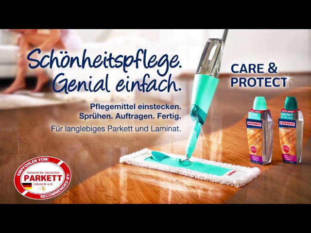Video Teaser für Leifheit Parkettreiniger "Care & Protect" von Angela Bruderer