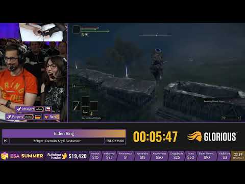 Elden Ring [2 Player 1 Controller Any% Randomizer] by catalystz and Puppery - #ESASummer24
