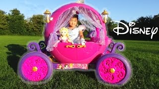 Disney Princess Carriage Ride-on Powerwheels 24v Dynacraft with Cinderella and Rapunzel toys