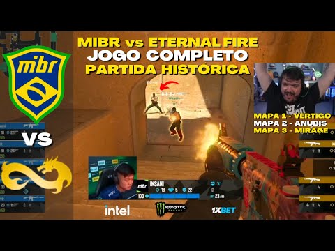 MIBR vs ETERNAL FIRE - SEMIFINAL COMPLETA (Todos os Mapas) ESL Challenger Jönköping 2023