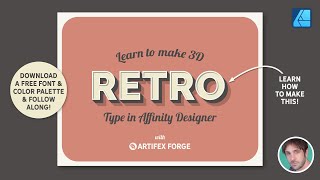 Make 3D Retro Type Affinity Designer | Vintage 3D Text Effect Tutorial