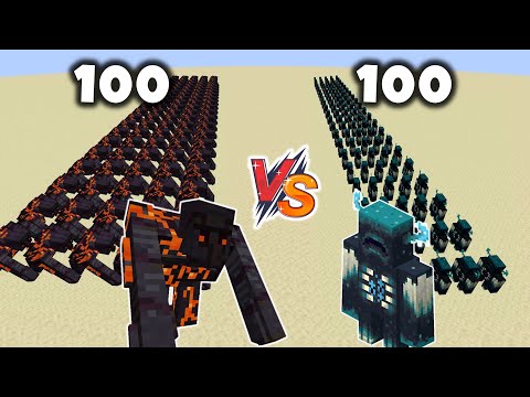 100 Wardens vs 100 Blackstone golems - Epic Mob Battle