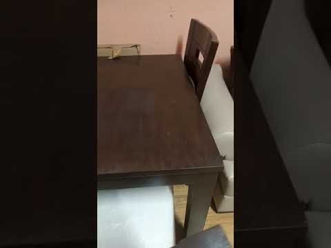 6 seater marble top designer wooden dining table set