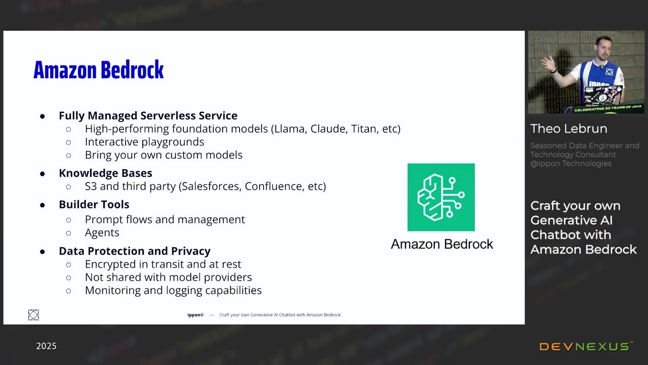 Devnexus 2025 - Craft your own Generative AI Chatbot with Amazon Bedrock - Theo Lebrun