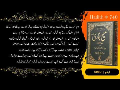 🕌🌙 Sahih Bukhari Hadiths #740 | Urdu Text & Audio 🎤 | Faith & Sunnah Reminders 🤲