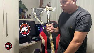 Machado Leviathan Kratos God of War, Tamanho real Cosplay