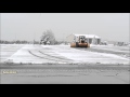 Авиабаза ВВС США Рамштайн в Германии Первый снег в 2014 году 
