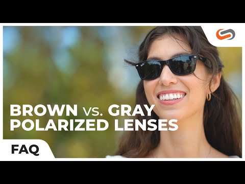Part of a video titled Brown VS. Gray Polarized Lenses for Your Sunglasses | SportRx - YouTube