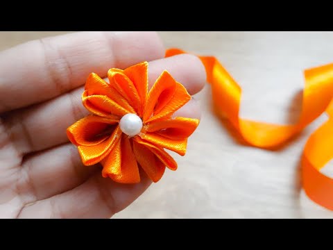 Amazing Ribbon Flower Work|Hand Embroidery Designs|Easy DIY Ribbon Flowers| Quicky Crafts
