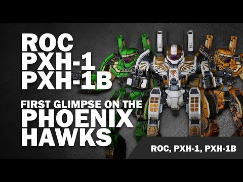 Phoenix Hawk first glimpse - Roc PXH-1 PXH-1B - Mechwarrior Online