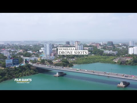 MOMBASA - KENYA - Aerials 4K Drone Shots (Nyali Bridge, CBD and Old Town)