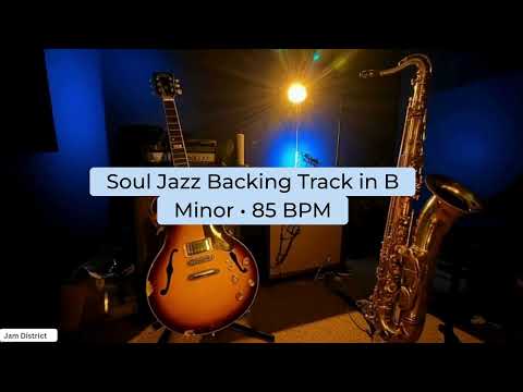 Late Night Soul Jazz Groove Backing Track in B Minor | 90 BPM