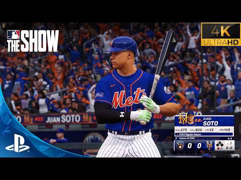 MLB The Show 24! - Juan Soto is a New York Met (Mets Vs Brewers) Gameplay PS5 PRO 4K