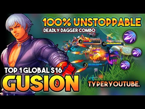 100% Unstoppable Dagger ! Top 1 Global Gusion S16 | Gusion Gameplay | Mobile Legends✓