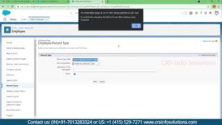 What is Record Types in Salesforce?