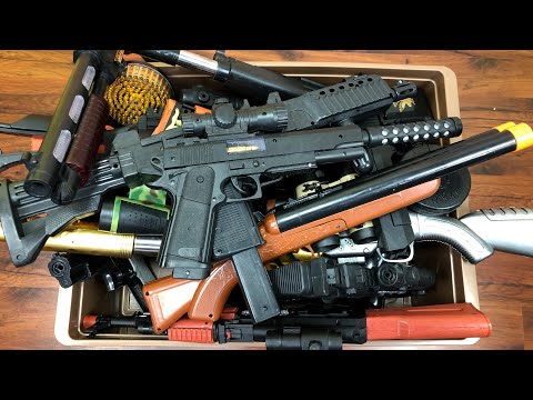 Huge Box full of Toy Guns - Bead Throwing Rifles and Various weapons