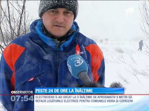 Electricienii au lucrat fără întrerupere mai bine de 24 de ore