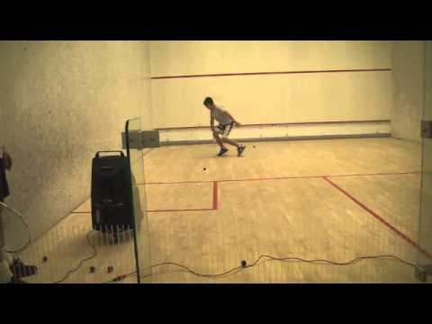 Squashcannon ballmachine drills: Force early racquet preparation by using cold balls