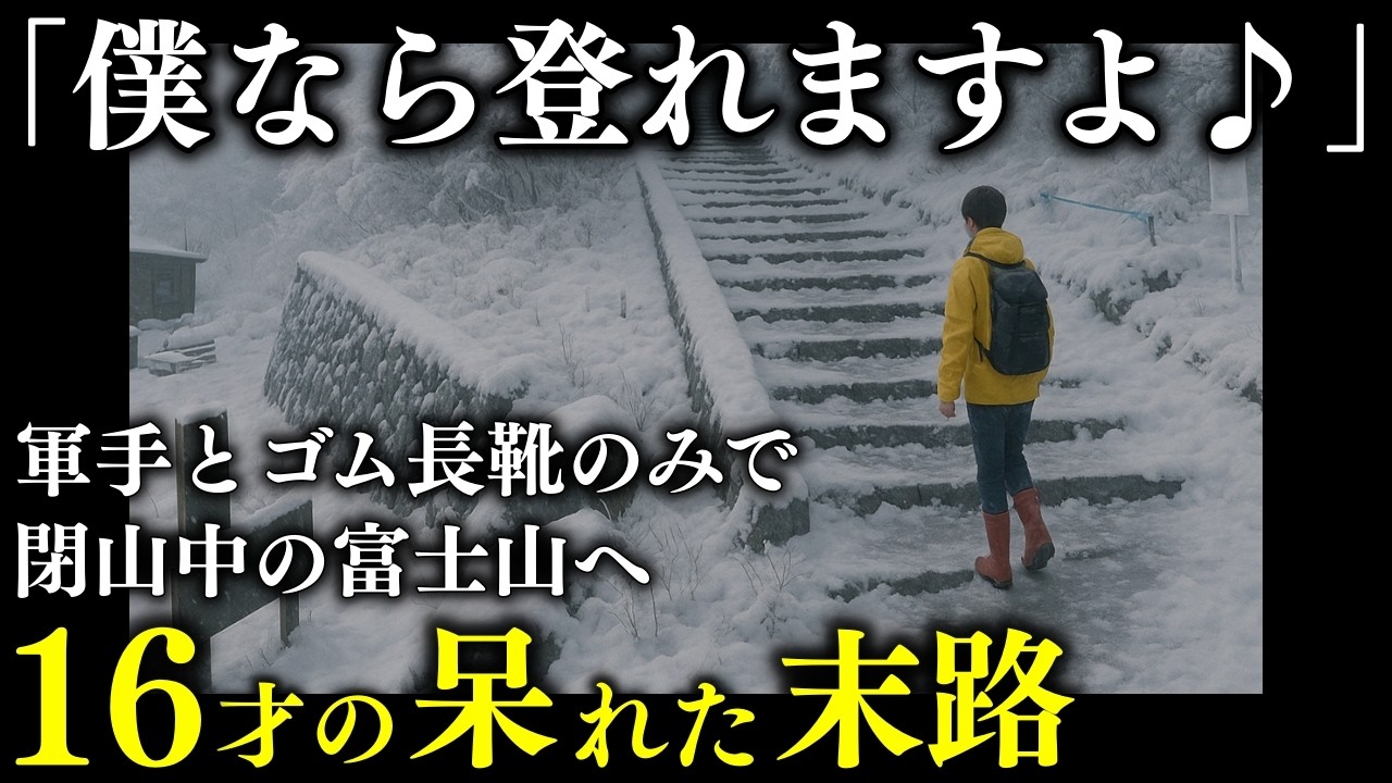 「おい！無理だって！」注意を聞かず"4月"の富士山に挑んだド素人高校生の悲惨な末路… 2016年 富士山高校生遭難事故