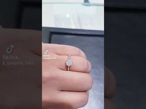 1cts diamond ring with half eternity ring