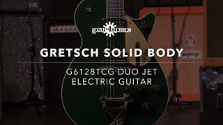 Video thumbnail for Gretsch G6128TCG Duo Jet Electric Guitar Demo by Gear4music Guitars