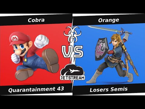 Quarantainment 43 Losers Semis - Cobra (Mario) Vs. Orange (Link) Smash Ultimate - SSBU