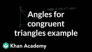 Figuring out all the angles for congruent triangles example