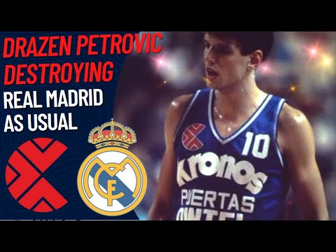 Drazen Petrovic 41 pts | Cibona VS Real Madrid | EuroCup 1986