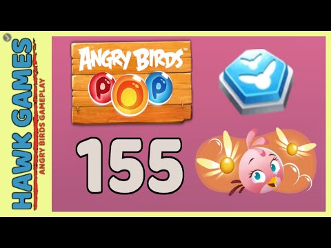 Angry Birds Stella POP Bubble Shooter Level 155 - Walkthrough, No Boosters