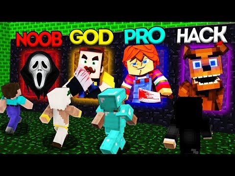 TEN - Minecraft Animations - Minecraft Battle: NOOB vs PRO vs HACKER vs GOD: SCARY PORTAL CHALLENGE 3 / Animation