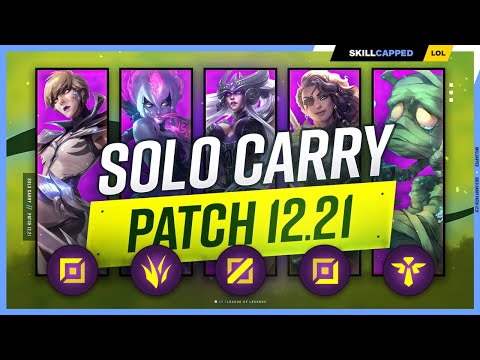 3 BEST SOLO CARRY Champions for EVERY ROLE in PATCH 12.21 - League of Legend
